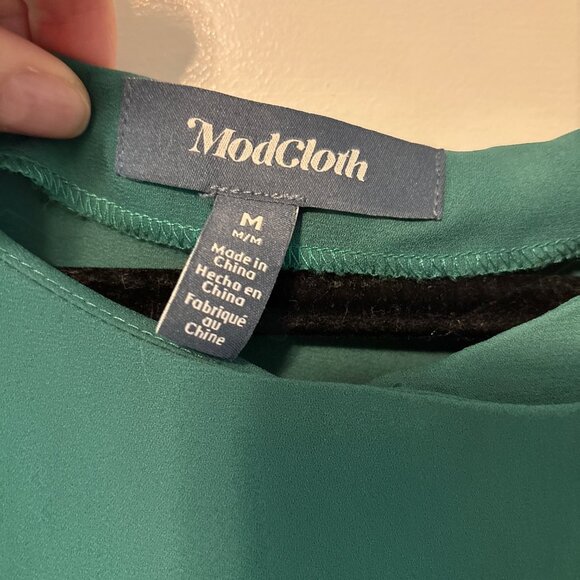 Teal Fit and Flare Cocktail Dress - Picture 4 of 6